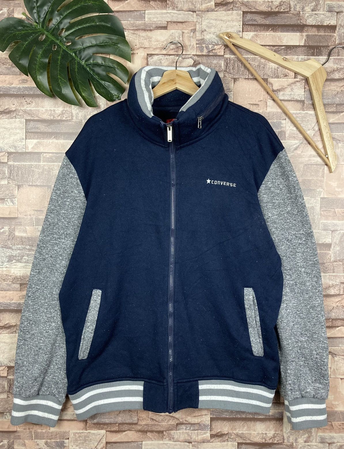 Converse Converse Zipper Sweater #38-2 Size US XL / EU 56 / 4 - 1 Thumbnail