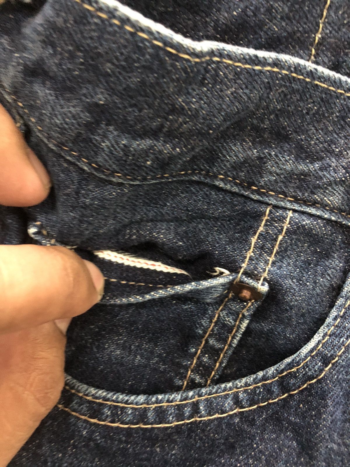 Johnbull Vintage 90’s John Bull Selvedge Donut Button Denim Size US 34 / EU 50 - 6 Thumbnail