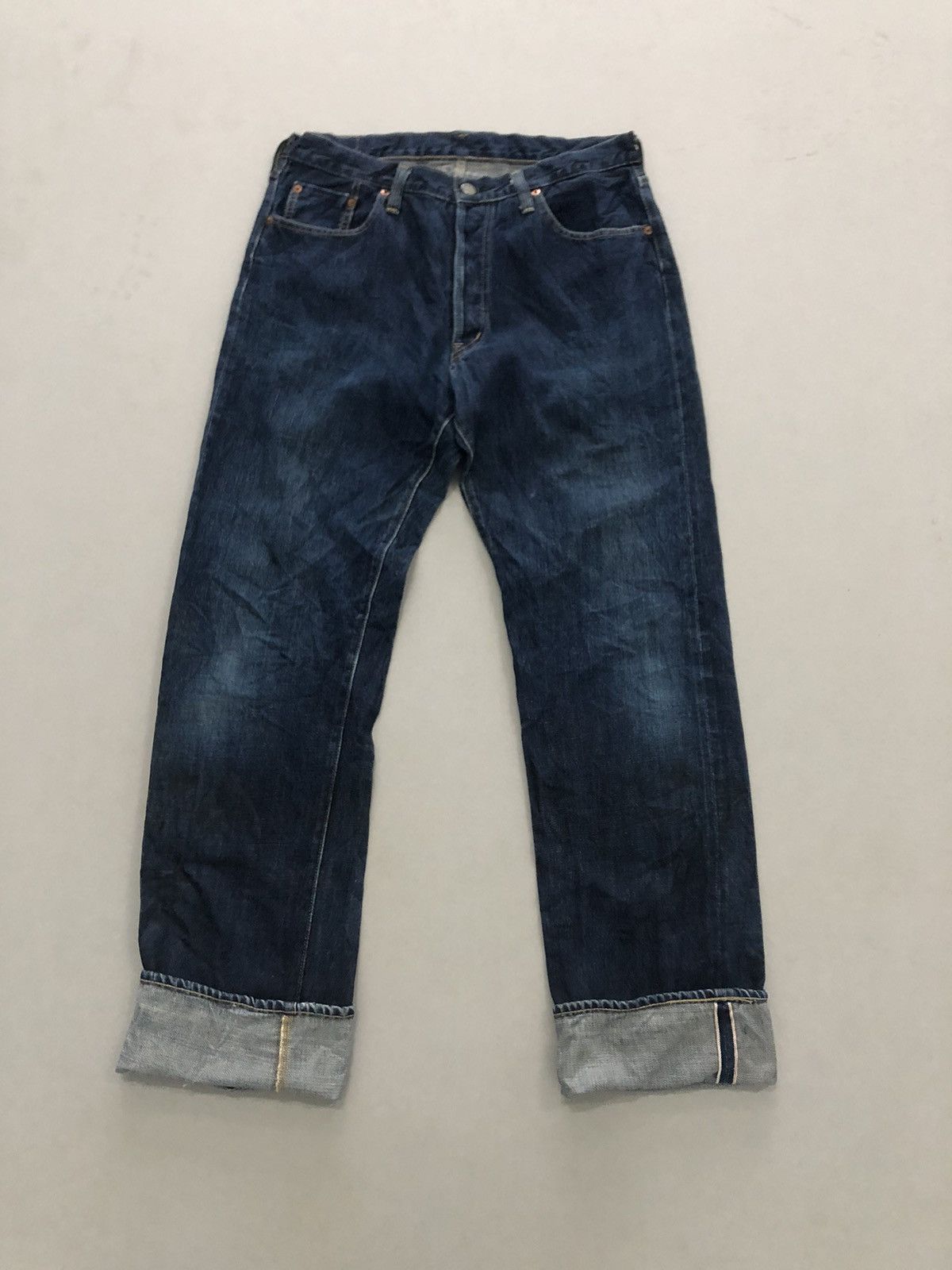 image of John Bull Selvedge Donut Button Denim in Blue, Men's (Size 34)