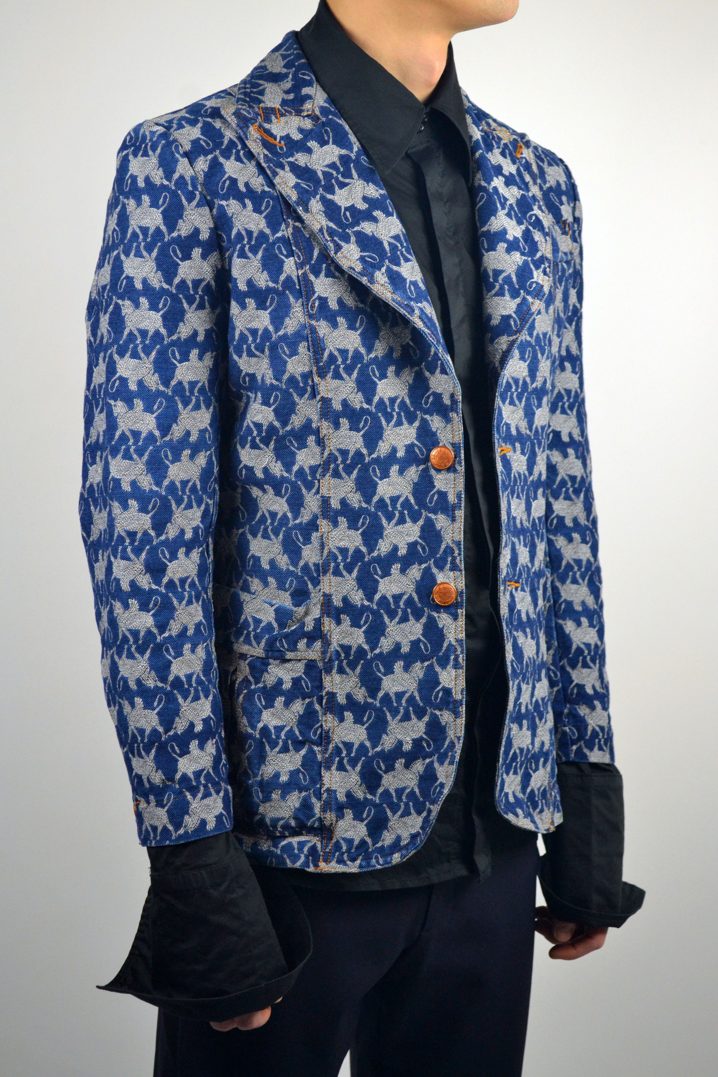 Jean Paul Gaultier SS1994 Jean Paul Gaultier Pegasus Patterned Jacket Size US S / EU 44-46 / 1 - 7 Thumbnail