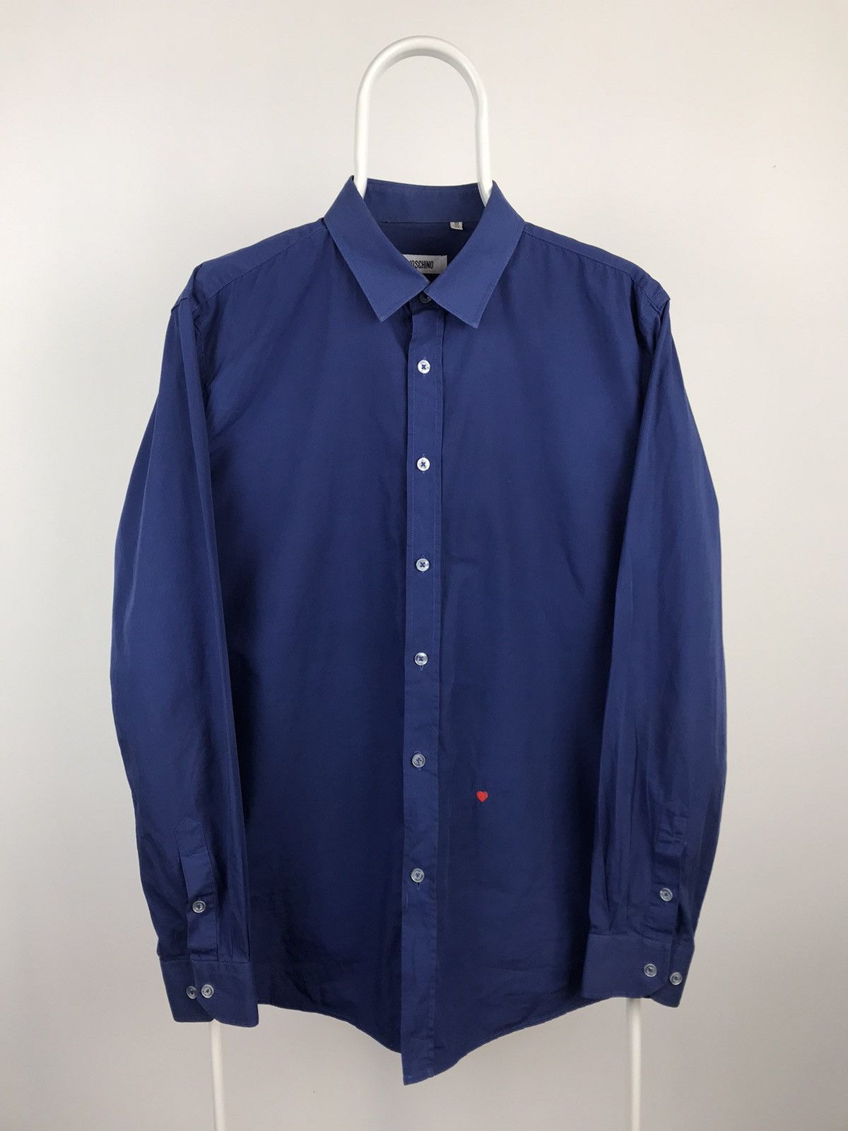Moschino × Vintage Vintage Moschino Small Heart Logo Long Sleeve Shirt Size US M / EU 48-50 / 2 - 1 Thumbnail