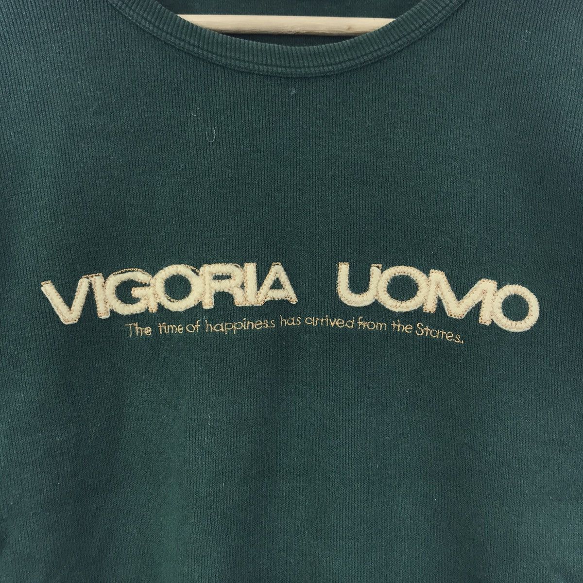 Vintage VIGORIA UOMO Embroidered Logo Green Sweatshirt Size US L / EU 52-54 / 3 - 3 Thumbnail