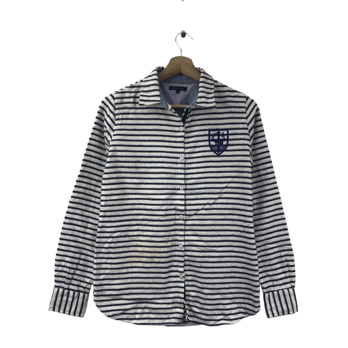 Tommy Hilfiger TOMMY HILFIGER Stripes Embroidered Logo Sailing Gear Shirt Size US S / EU 44-46 / 1 - 1 Thumbnail