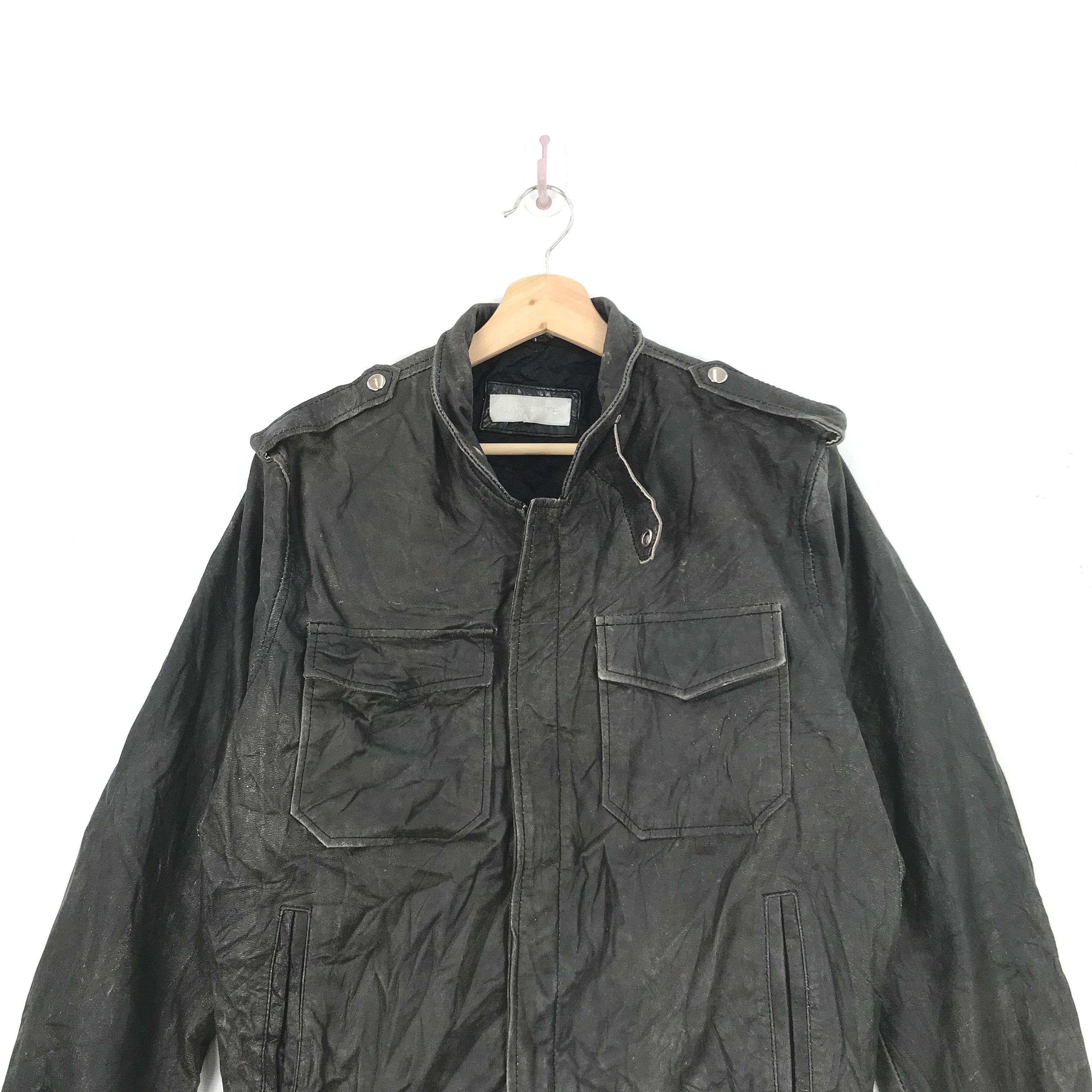 Genuine Leather × Japanese Brand × Vintage Ingente Leather Jacket Japanese Bomber Jacket | BS54526. Size US M / EU 48-50 / 2 - 3 Thumbnail
