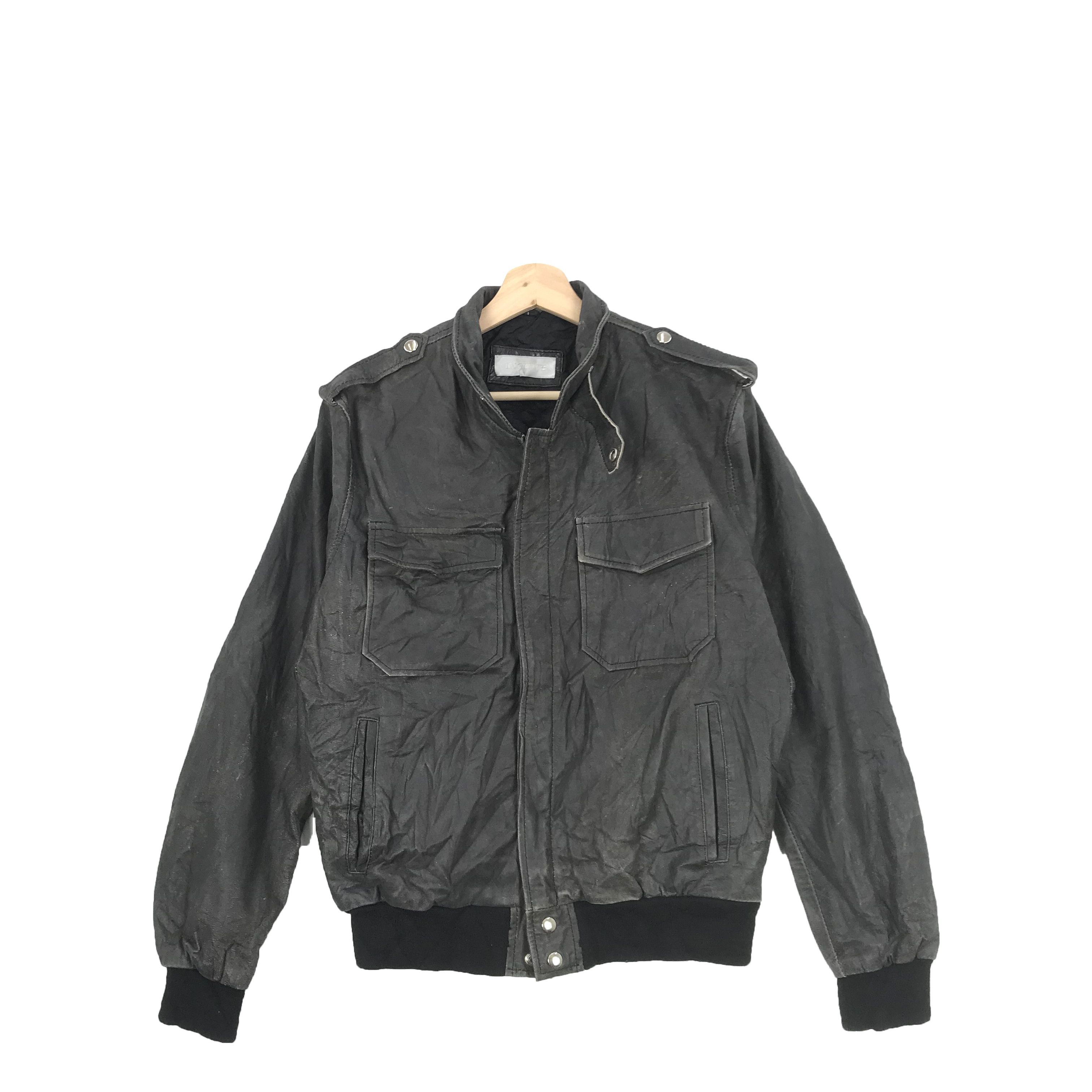 Genuine Leather × Japanese Brand × Vintage Ingente Leather Jacket Japanese Bomber Jacket | BS54526. Size US M / EU 48-50 / 2 - 1 Thumbnail