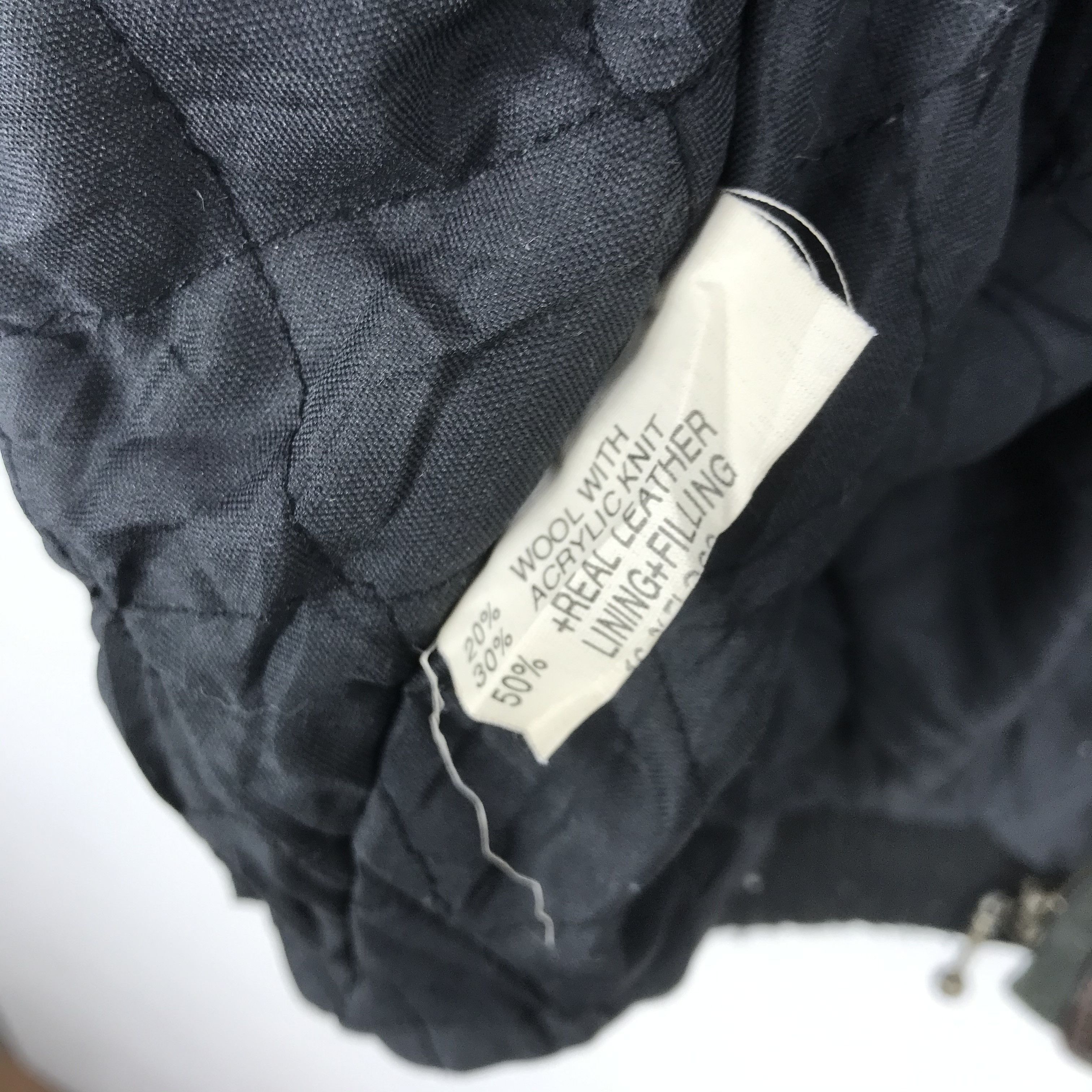 Aran Isles Knitwear × Vintage Tess Patchwork Leather Varsity Jacket Boho Cooji Knit Size US L / EU 52-54 / 3 - 7 Thumbnail