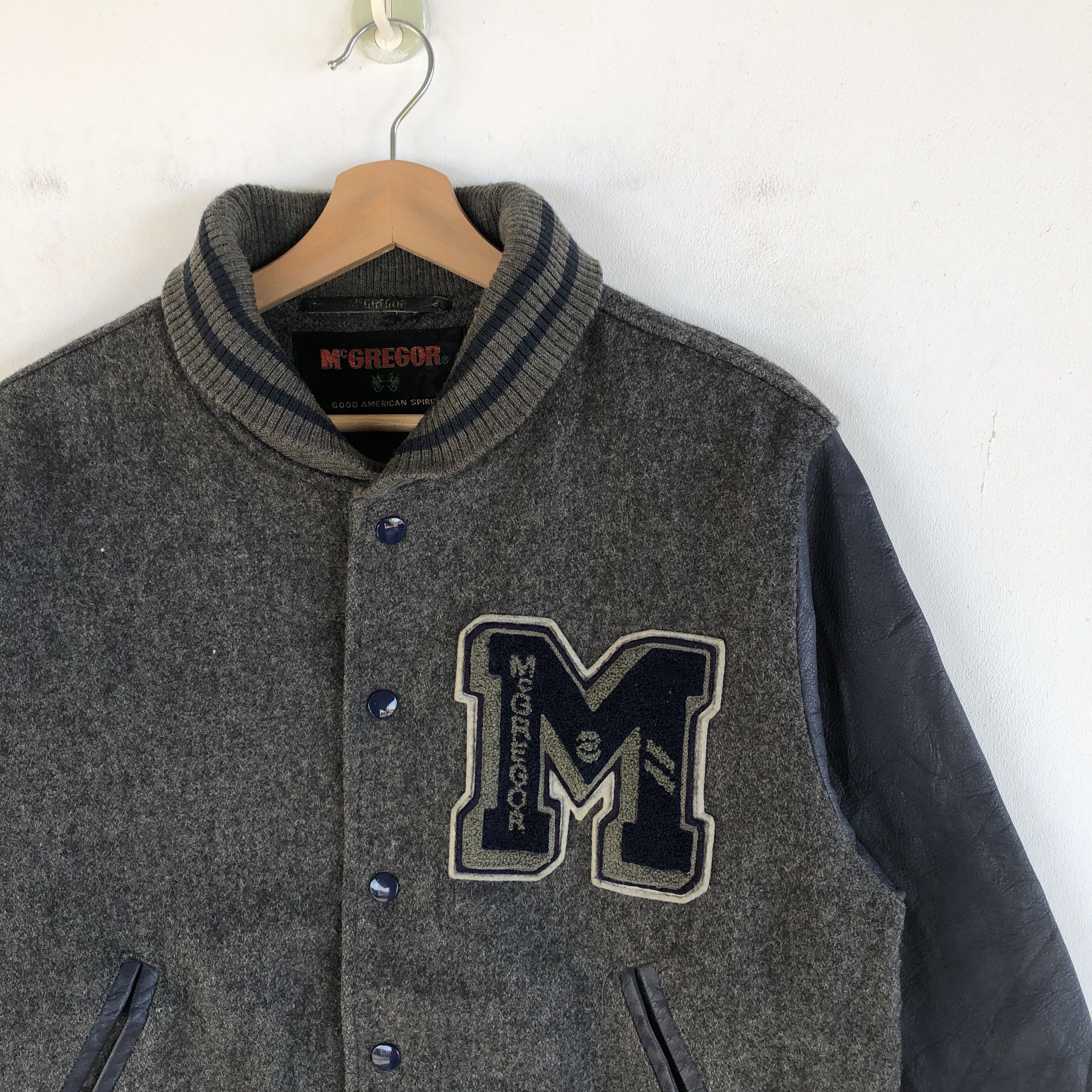 McGregor × Vintage Vintage 80s McGregor Varsity Leather Letterman Wool Jackets Size US L / EU 52-54 / 3 - 6 Thumbnail
