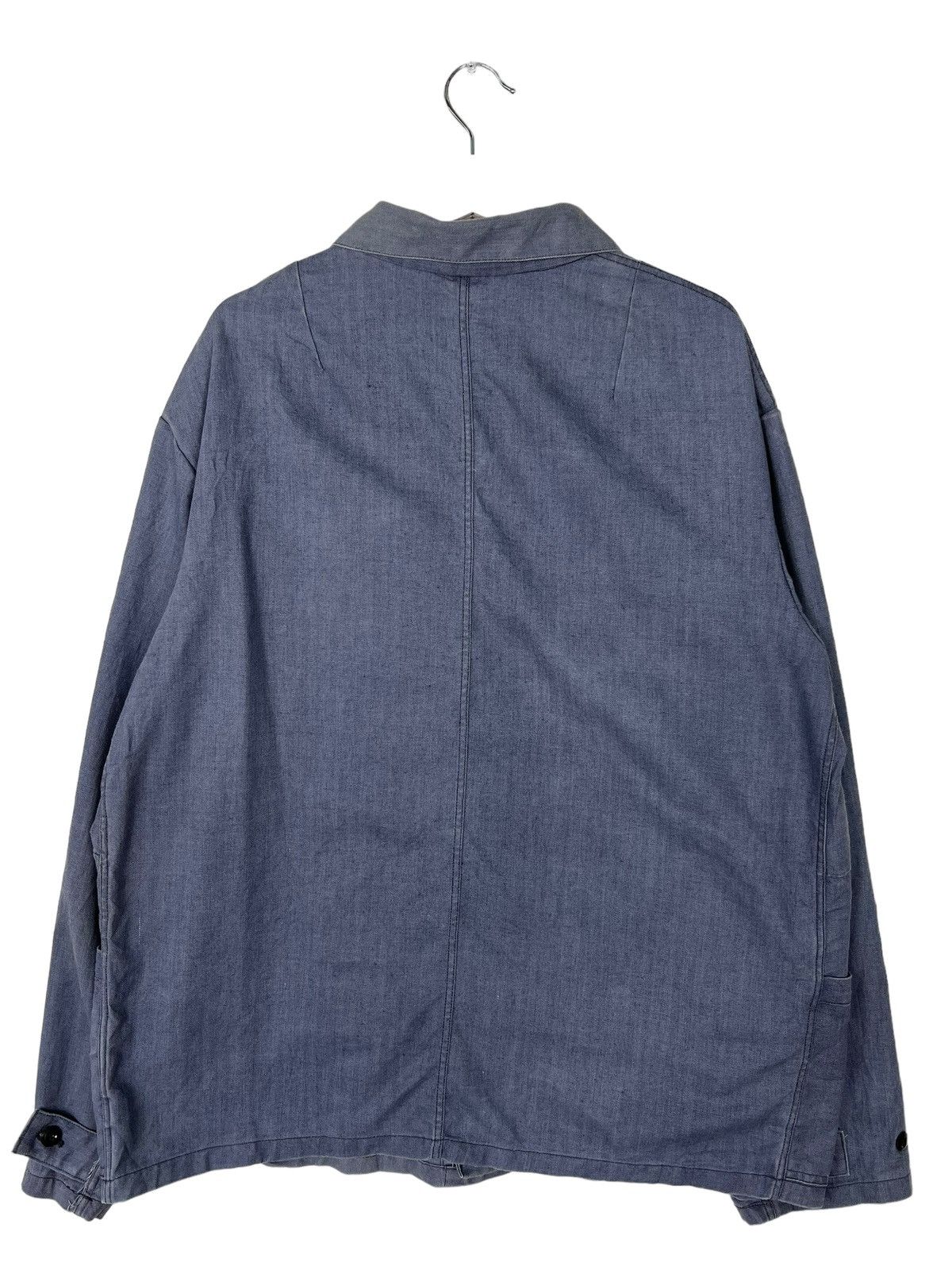 Vintage 🔥 VINTAGE FRENCH HARRINGBONE TWILL WORKER CHORE JACKET Size US L / EU 52-54 / 3 - 6 Thumbnail
