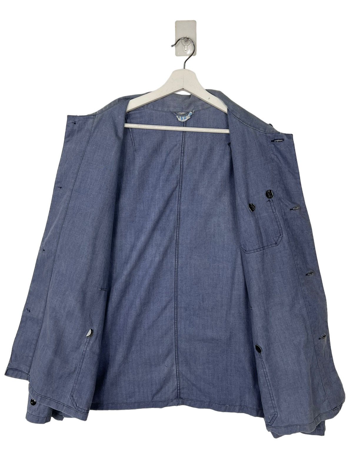 Vintage 🔥 VINTAGE FRENCH HARRINGBONE TWILL WORKER CHORE JACKET Size US L / EU 52-54 / 3 - 5 Thumbnail