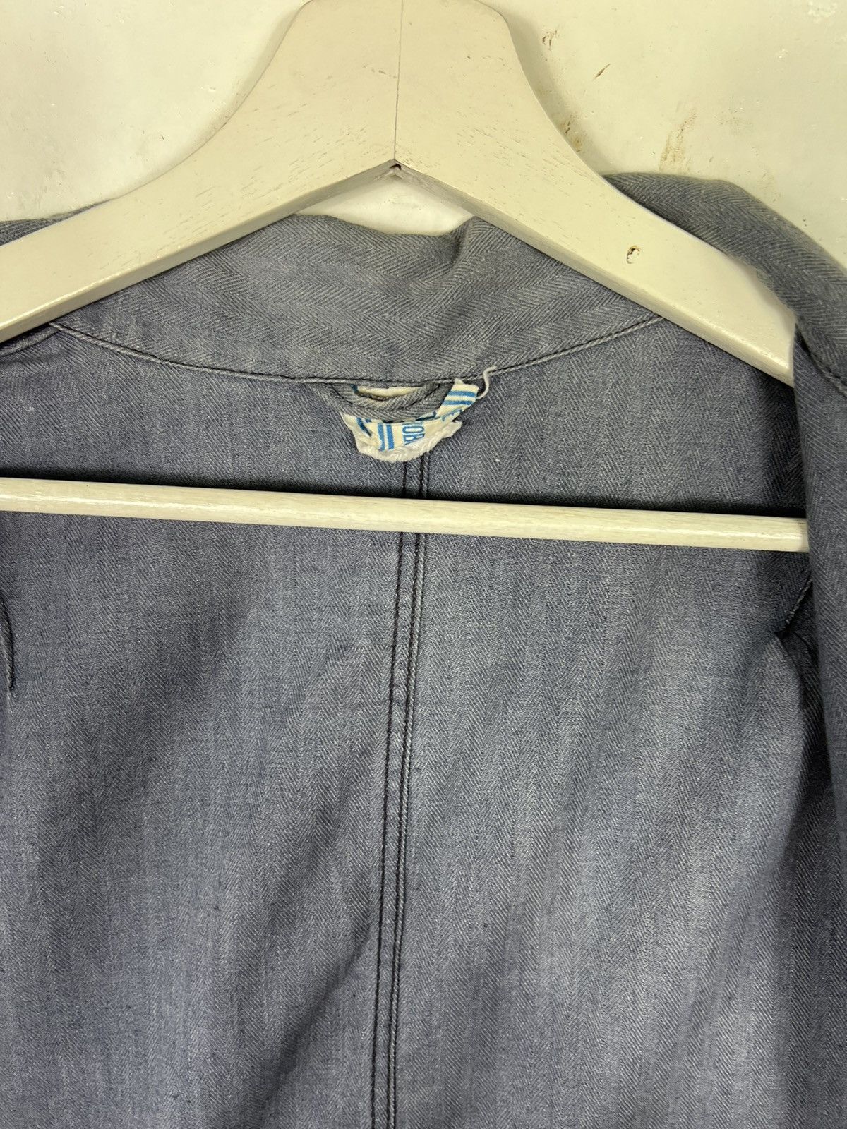 Vintage 🔥 VINTAGE FRENCH HARRINGBONE TWILL WORKER CHORE JACKET Size US L / EU 52-54 / 3 - 8 Thumbnail