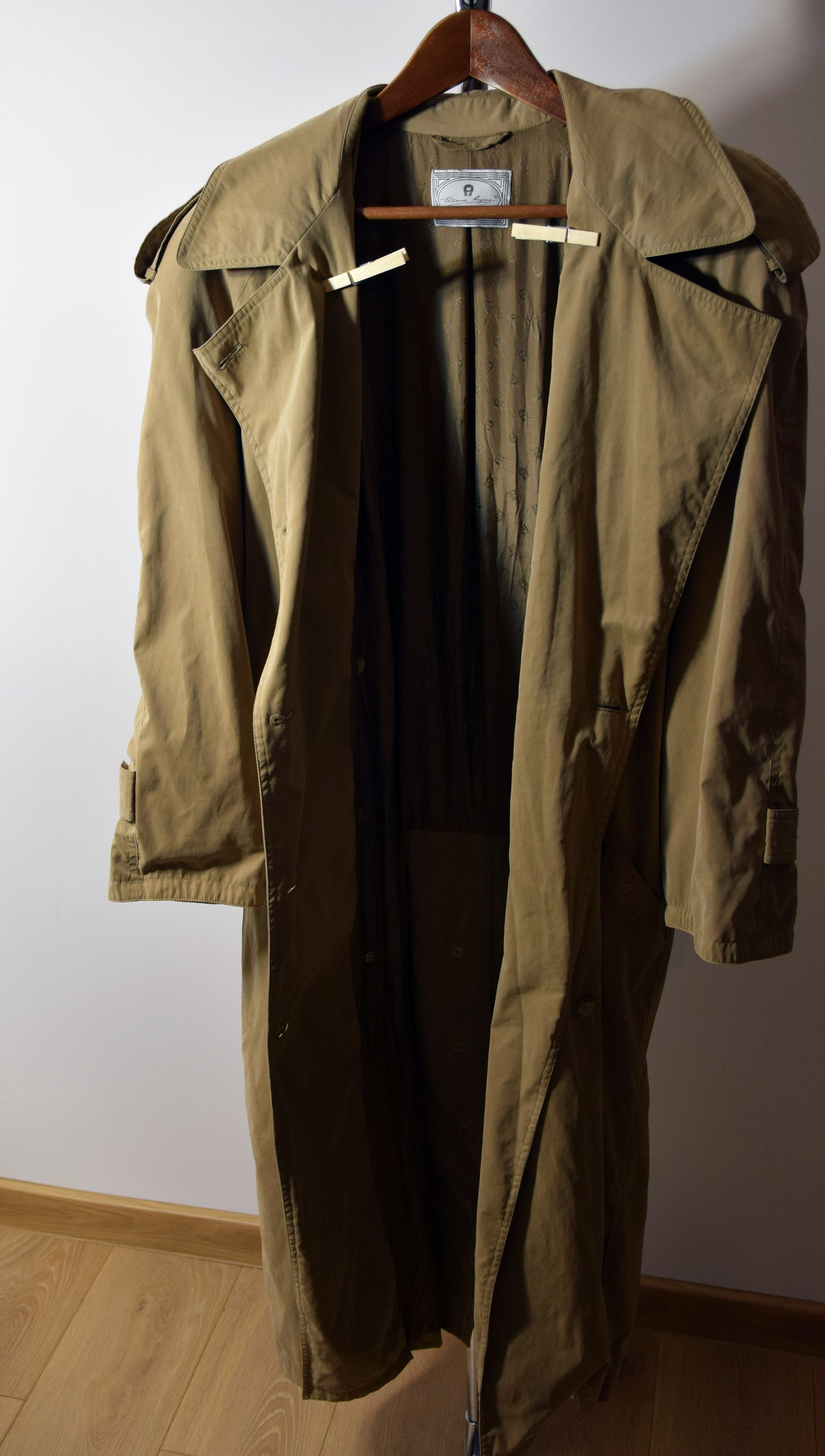 Aigner × Vintage 90s Etienne Aigner Trench Coat vintage DOUBLE BREASTEAD Size M / US 6-8 / IT 42-44 - 6 Thumbnail
