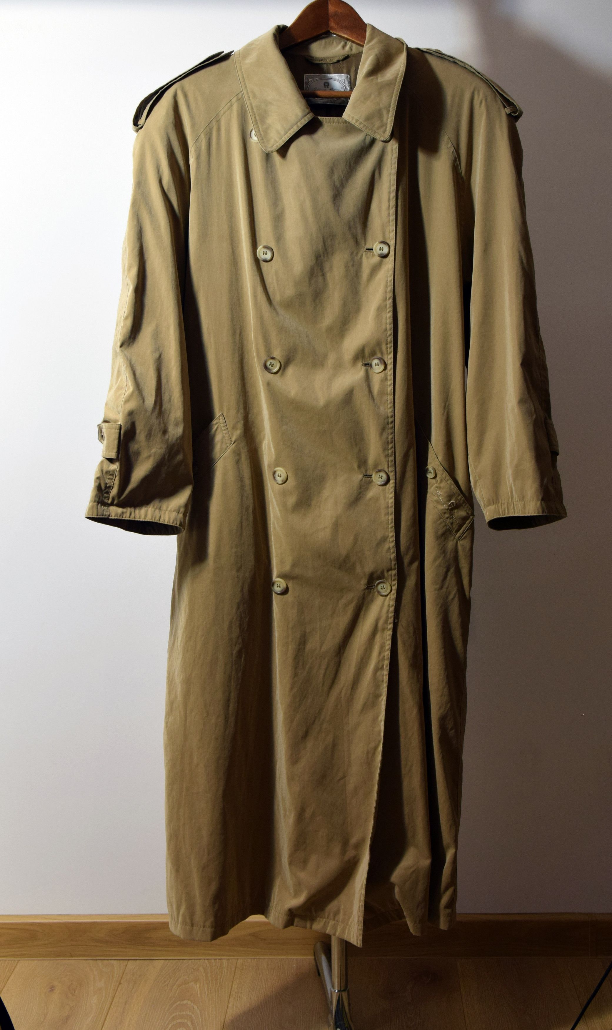 Aigner × Vintage 90s Etienne Aigner Trench Coat vintage DOUBLE BREASTEAD Size M / US 6-8 / IT 42-44 - 1 Thumbnail