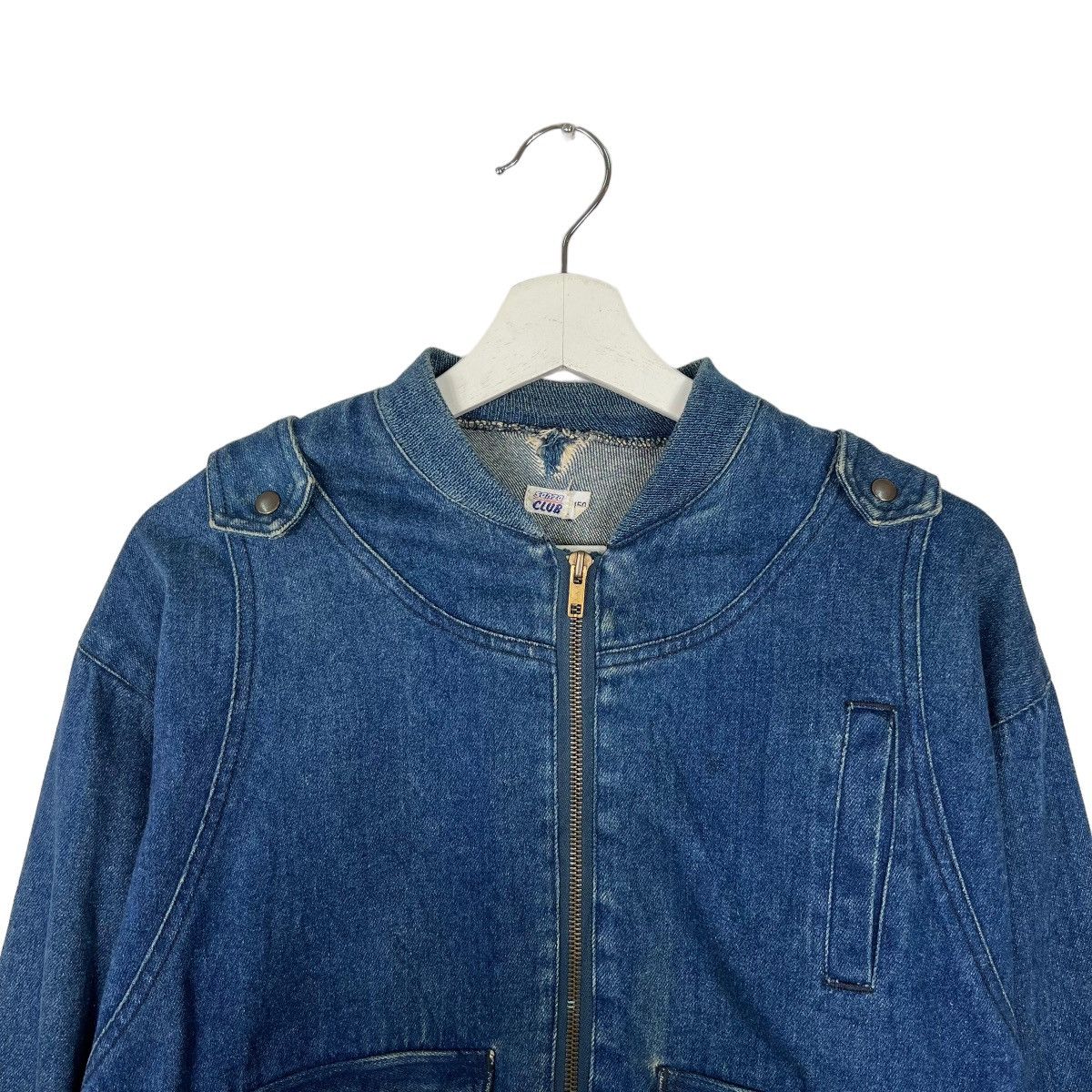 Japanese Brand 🔥 VINTAGE SANZA CLUB CARGO DENIM BOMBER JACKET Size US S / EU 44-46 / 1 - 3 Thumbnail