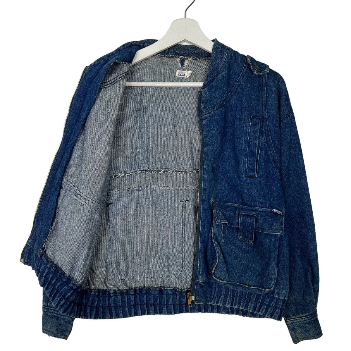 Japanese Brand 🔥 VINTAGE SANZA CLUB CARGO DENIM BOMBER JACKET Size US S / EU 44-46 / 1 - 6 Thumbnail