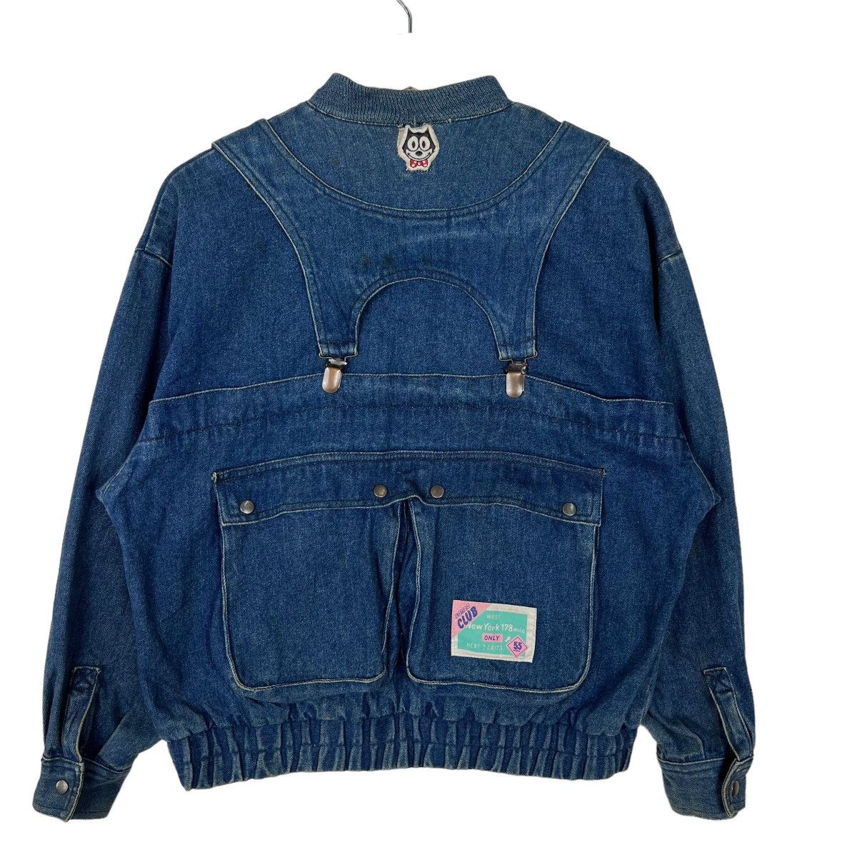 Japanese Brand 🔥 VINTAGE SANZA CLUB CARGO DENIM BOMBER JACKET Size US S / EU 44-46 / 1 - 1 Thumbnail