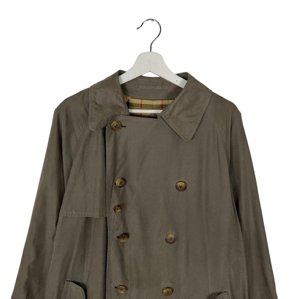 Burberry 🔥 BURBERRYS LONDON NOVA CHECK TRENCH COAT MADE IN ENGLAND Size US L / EU 52-54 / 3 - 3 Thumbnail