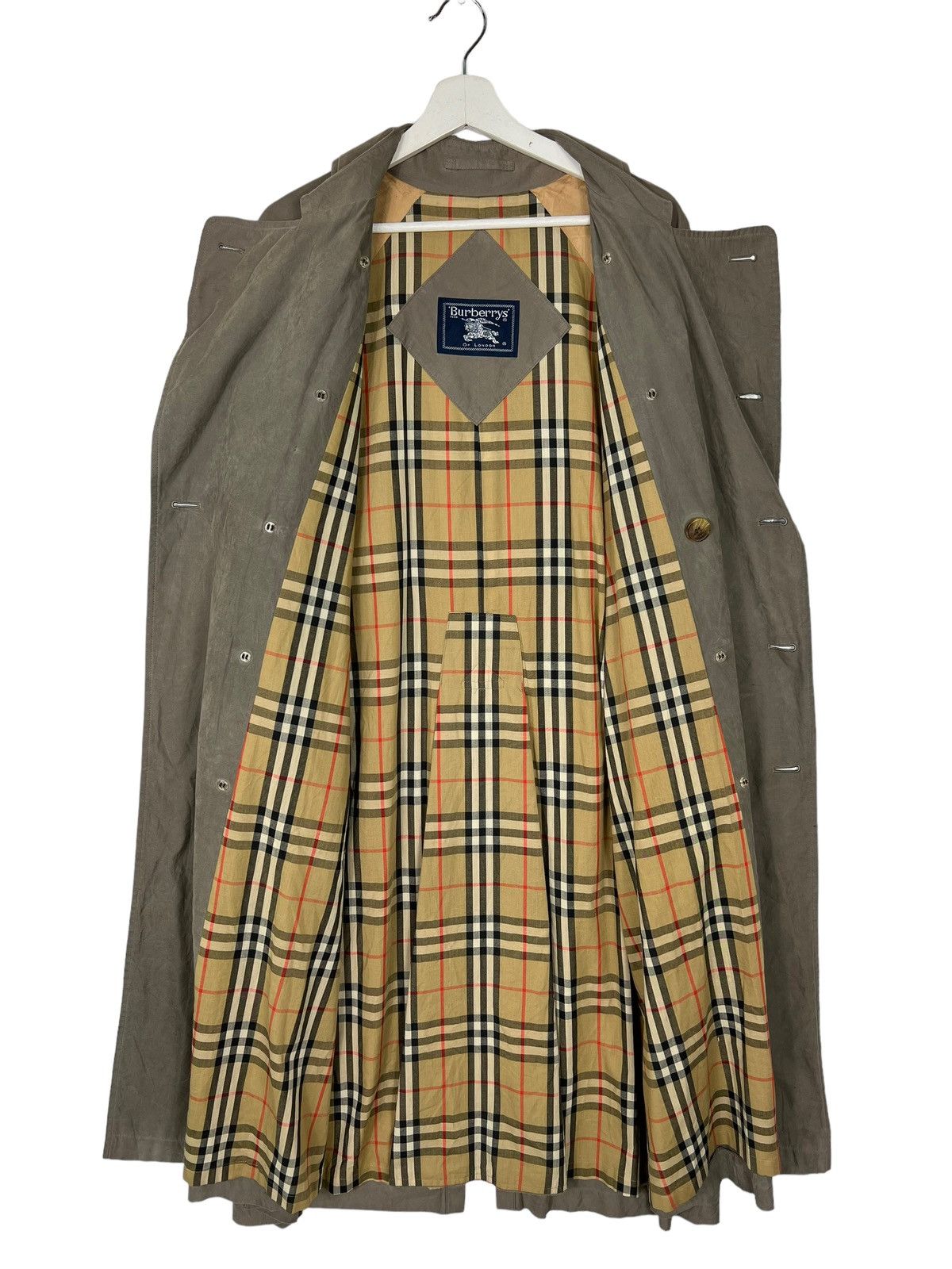 Burberry 🔥 BURBERRYS LONDON NOVA CHECK TRENCH COAT MADE IN ENGLAND Size US L / EU 52-54 / 3 - 5 Thumbnail