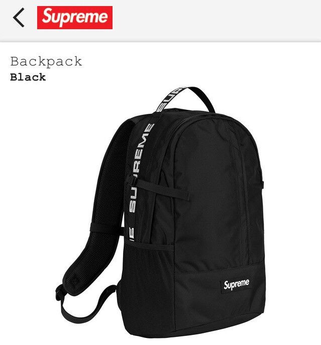 Supreme Supreme SS18 Backpack Black | Grailed