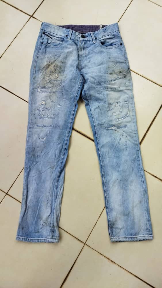 Levi's 🔥SHOUT OUT🔥SKINNY LEVIS DISTRESSED CUSTOM SHASHIKO Size US 32 / EU 48 - 1 Thumbnail