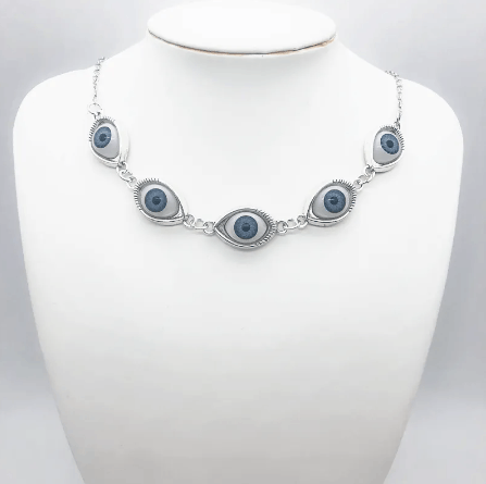 Jewelry Devil Evil Eyes Pendant Necklace Size ONE SIZE - 1 Thumbnail