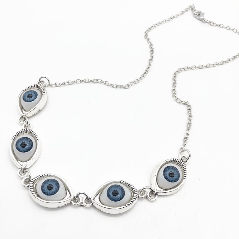 Jewelry Devil Evil Eyes Pendant Necklace Size ONE SIZE - 2 Thumbnail