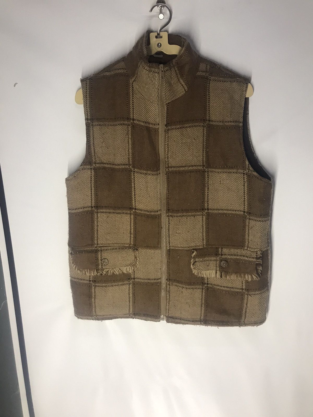 Other Unbrand sleeveless zipper plaid wool jacket Size US M / EU 48-50 / 2 - 5 Thumbnail