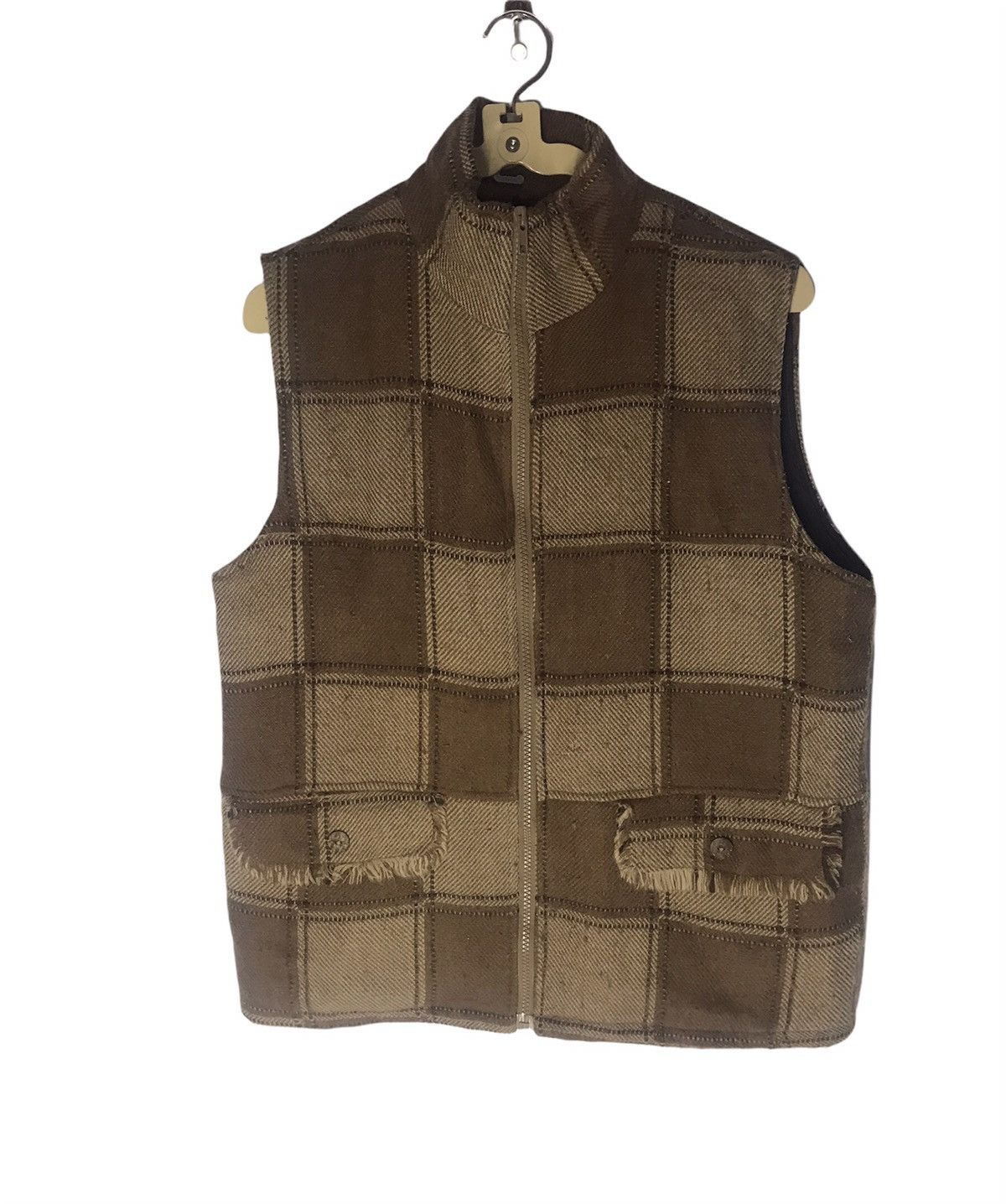 Other Unbrand sleeveless zipper plaid wool jacket Size US M / EU 48-50 / 2 - 1 Thumbnail