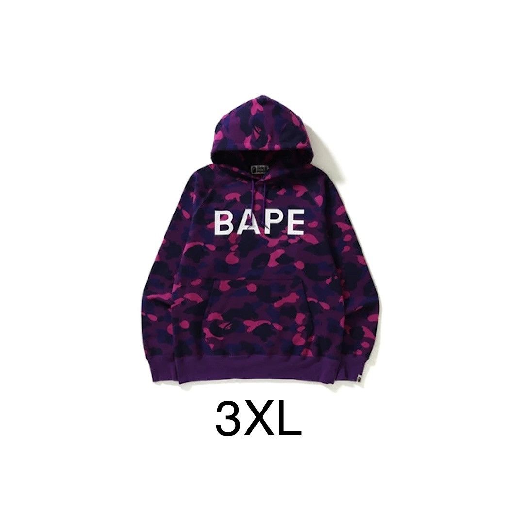 image of (3Xl)Bape Color Camo Pullover Hoodie Purple, Men's (Size 2XL)