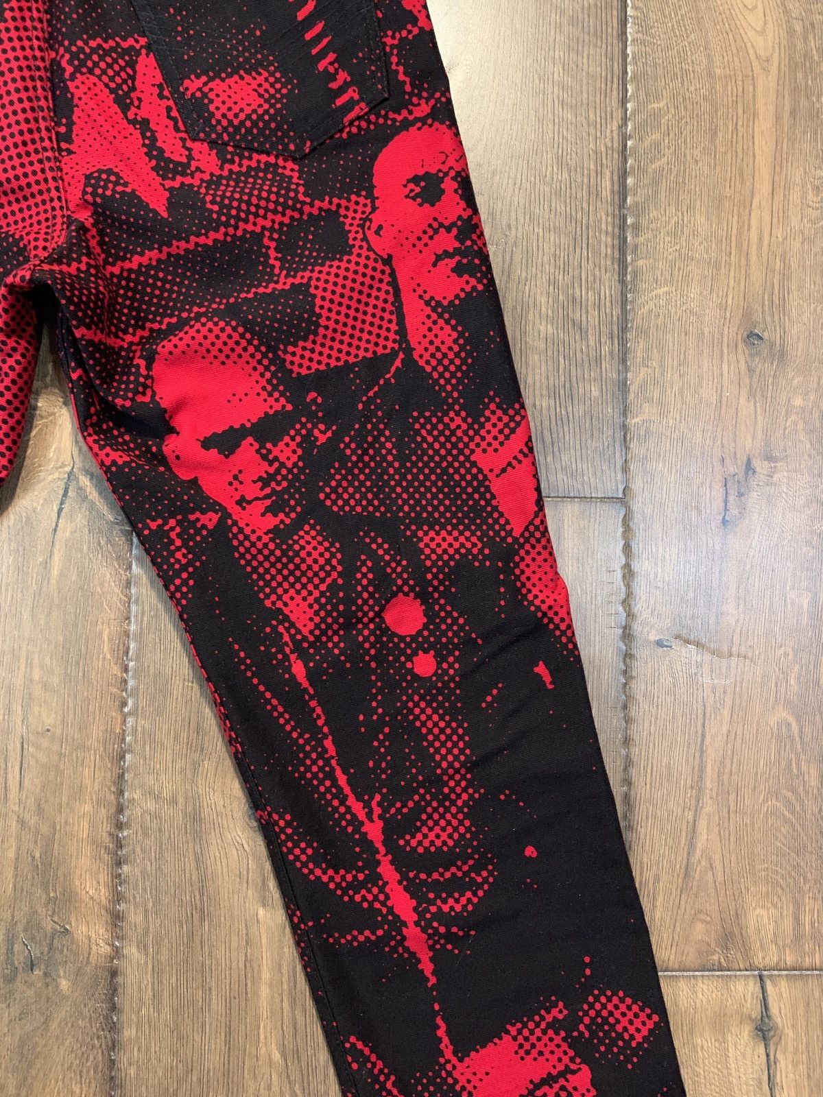 Jean Paul Gaultier × Supreme Supreme Jean Paul Gaultier Fuck Racism Jeans Red 32 Size US 32 / EU 48 - 7 Thumbnail