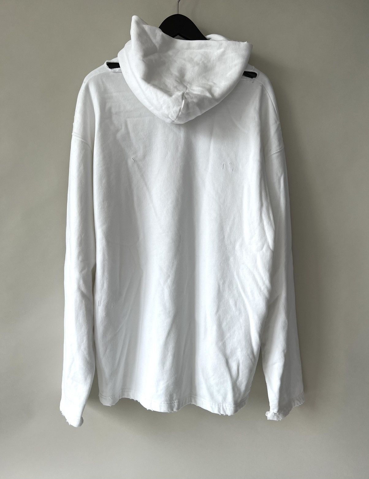 Balenciaga Balenciaga Blurry Logo Oversized Distressed Hoodie Size US L / EU 52-54 / 3 - 7 Thumbnail