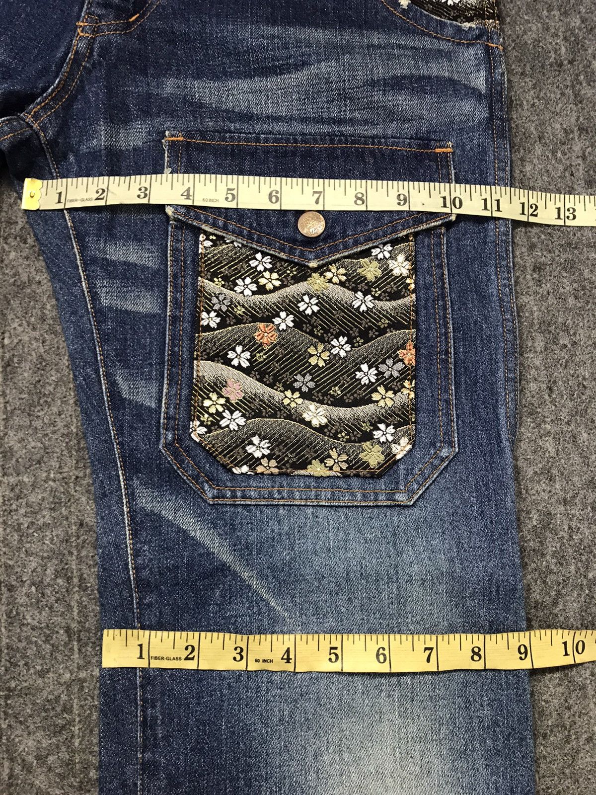Japanese Brand Chaka-M Denim Bush Pant Jeans Embroidery Kanji Size 30 Size US 30 / EU 46 - 16 Thumbnail