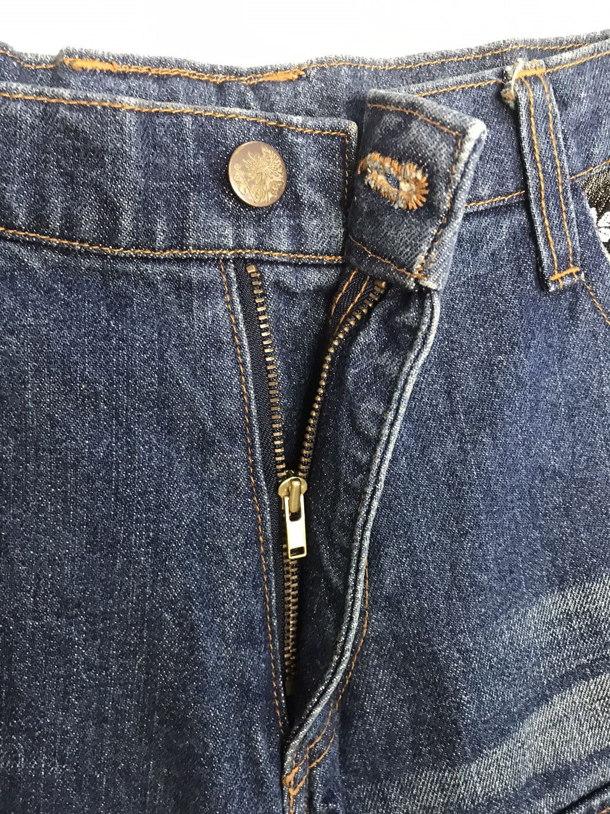 Japanese Brand Chaka-M Denim Bush Pant Jeans Embroidery Kanji Size 30 Size US 30 / EU 46 - 7 Thumbnail
