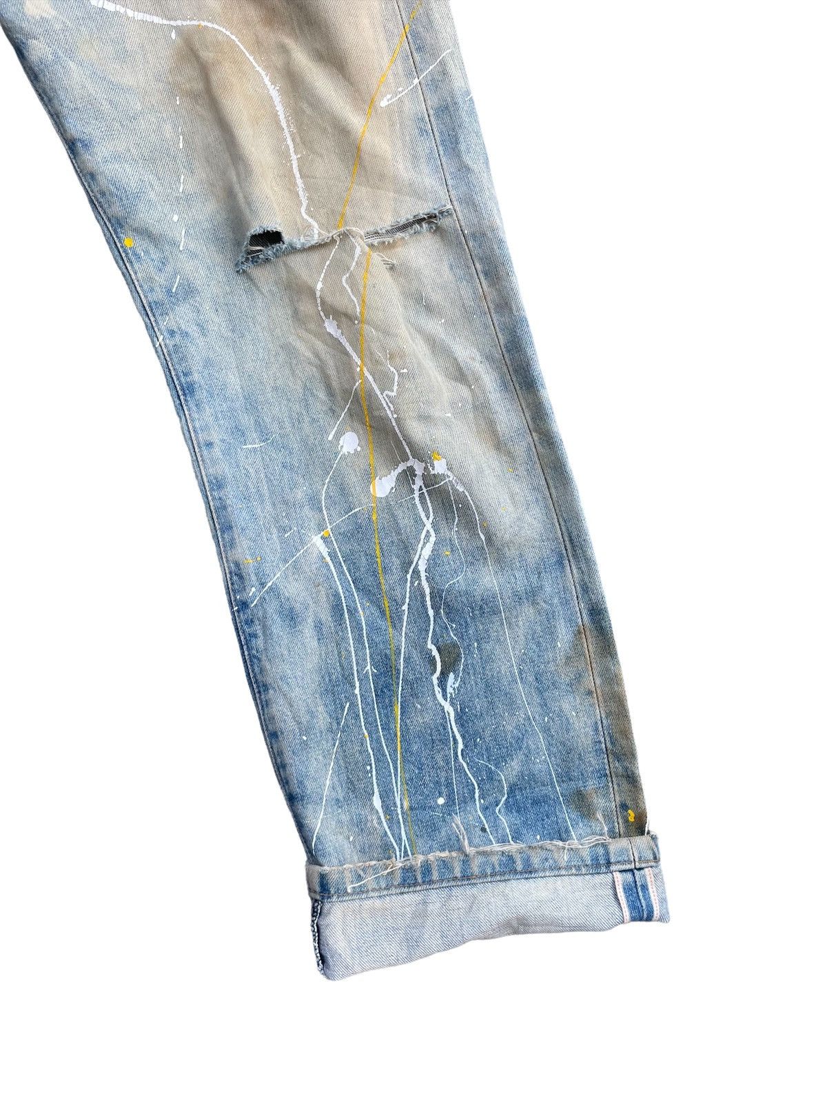 Levi's 🔥STEALS🔥Vintage 1995 Levis 551Z E Distresed & Painted Size US 34 / EU 50 - 5 Thumbnail