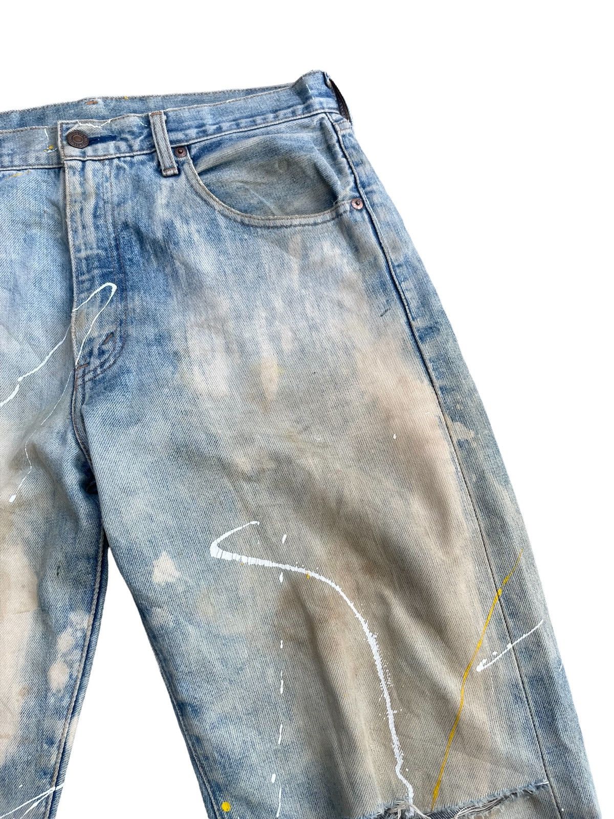 Levi's 🔥STEALS🔥Vintage 1995 Levis 551Z E Distresed & Painted Size US 34 / EU 50 - 7 Thumbnail