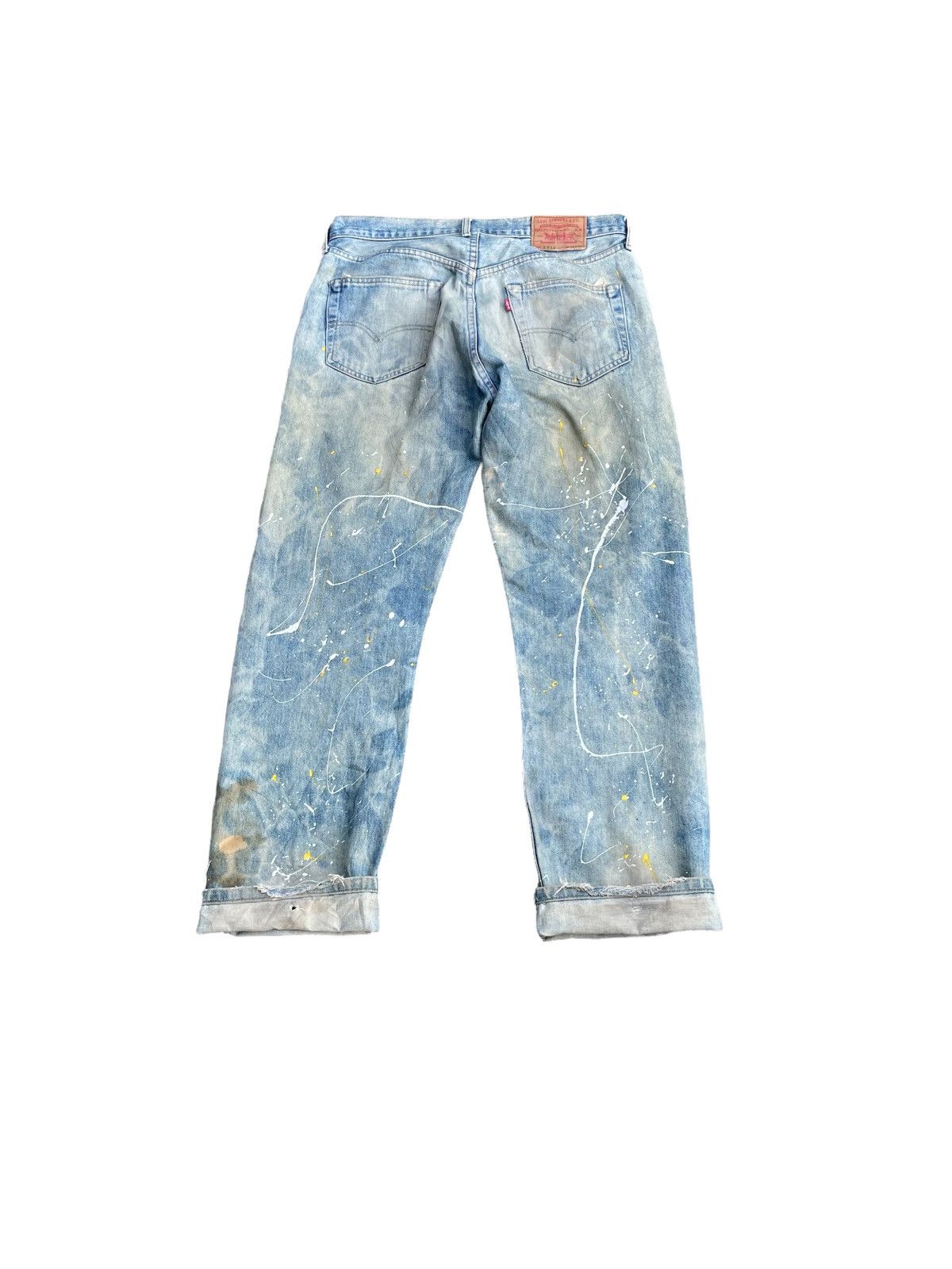 Levi's 🔥STEALS🔥Vintage 1995 Levis 551Z E Distresed & Painted Size US 34 / EU 50 - 11 Thumbnail
