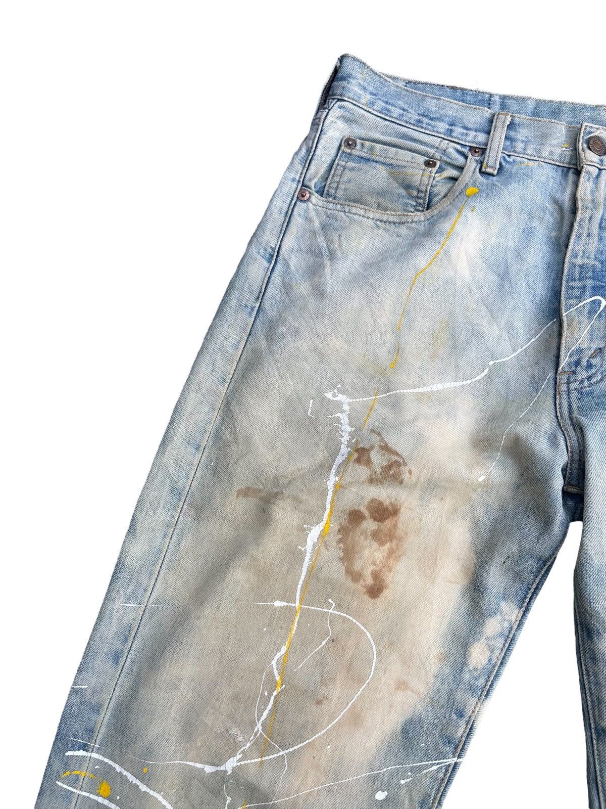 Levi's 🔥STEALS🔥Vintage 1995 Levis 551Z E Distresed & Painted Size US 34 / EU 50 - 8 Thumbnail