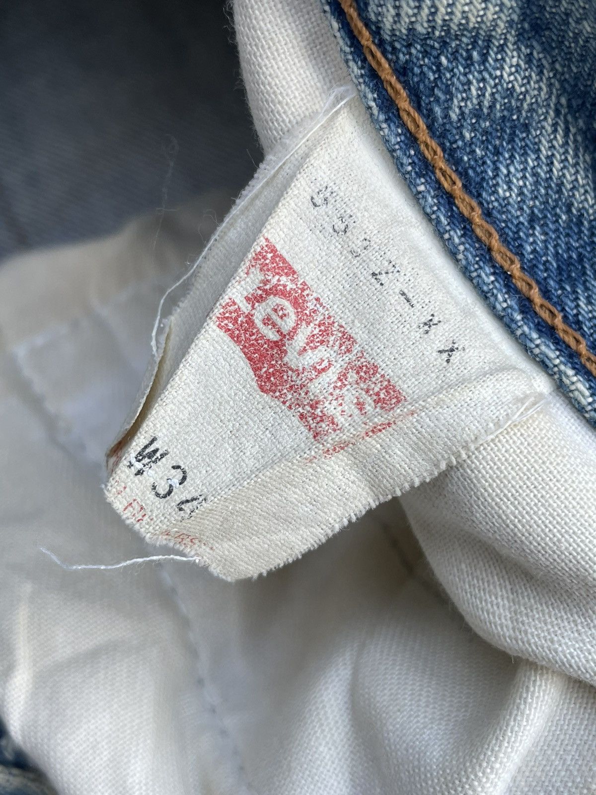 Levi's 🔥STEALS🔥Vintage 1995 Levis 551Z E Distresed & Painted Size US 34 / EU 50 - 23 Thumbnail