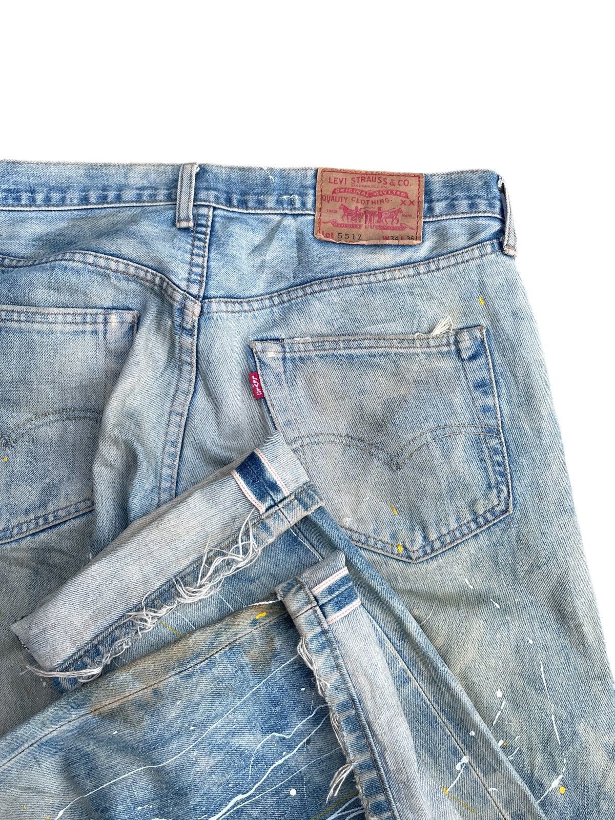 Levi's 🔥STEALS🔥Vintage 1995 Levis 551Z E Distresed & Painted Size US 34 / EU 50 - 16 Thumbnail