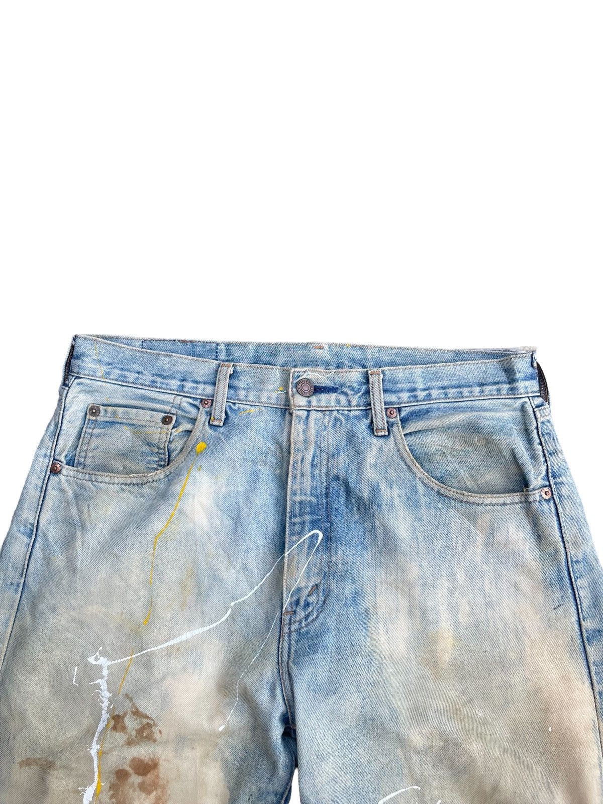 Levi's 🔥STEALS🔥Vintage 1995 Levis 551Z E Distresed & Painted Size US 34 / EU 50 - 9 Thumbnail