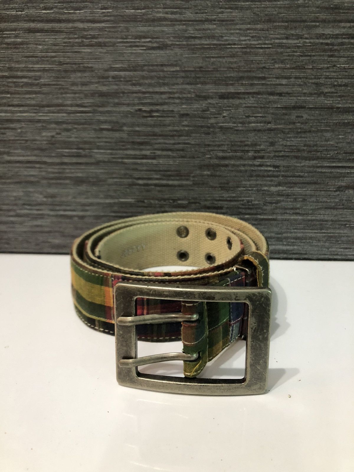 Japanese Brand Patchwork Design Belts Size 32 - 1 Thumbnail
