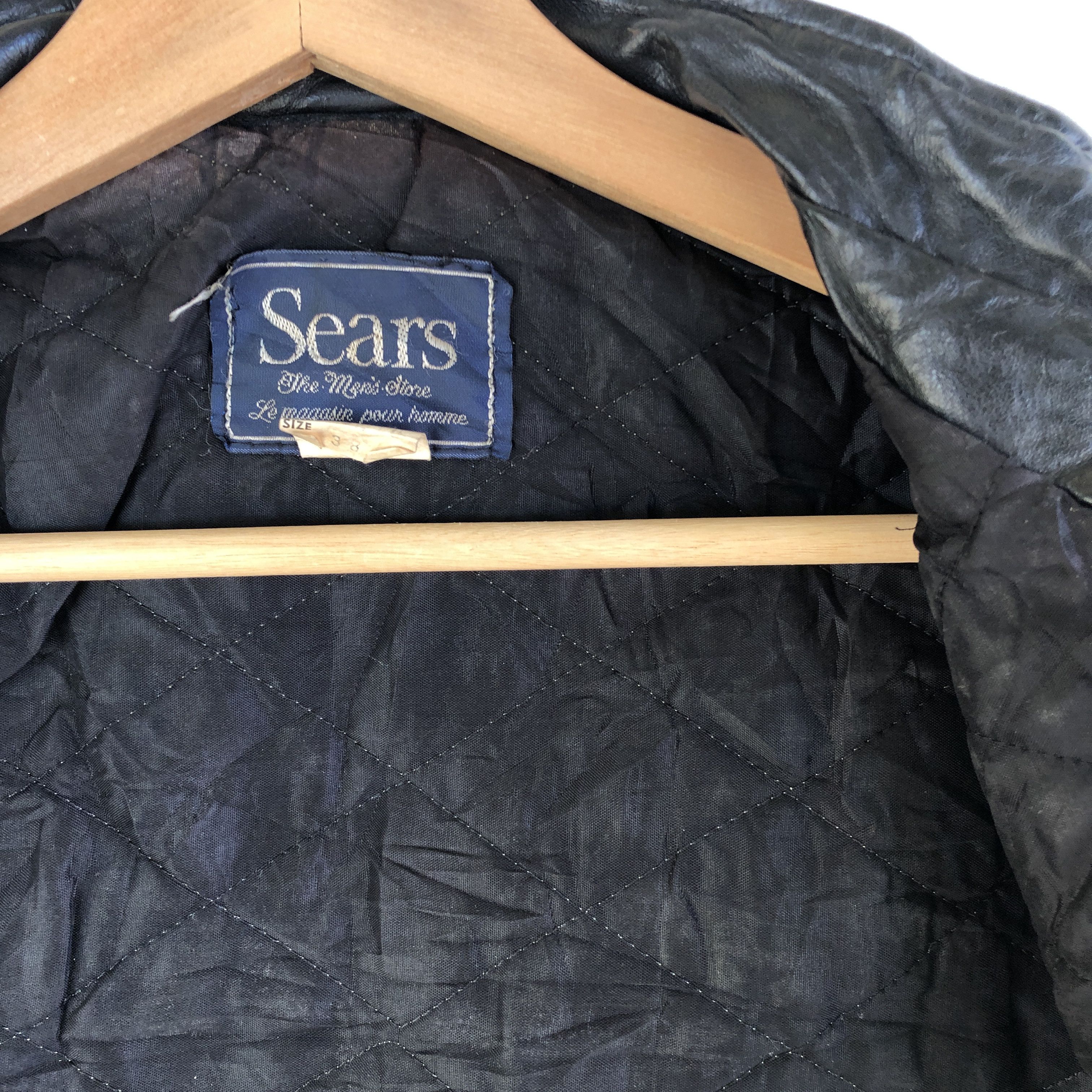 Vintage Vintage Sears Motorcycle Cropped Leather Jacket Size XXS / US 00 / IT 34 - 7 Thumbnail