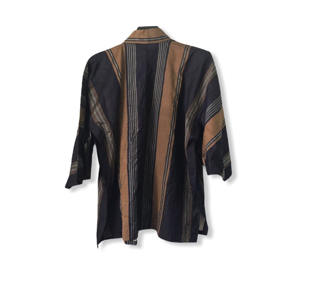 Japanese Brand Japanese Traditional Haori Hanten Stripe Kimono Jacket Size US XL / EU 56 / 4 - 3 Thumbnail