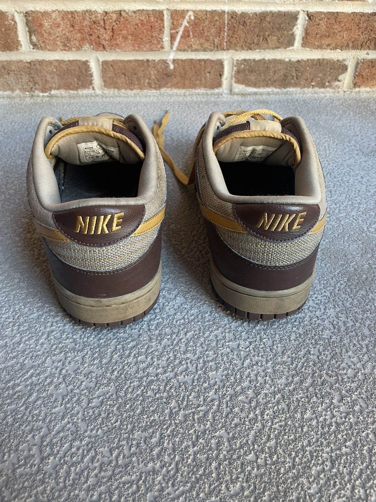 Nike Nike Dunk Low 6.0 Dark Brown Tan 2008 Sneakers Size US 11 / EU 44 - 6 Thumbnail