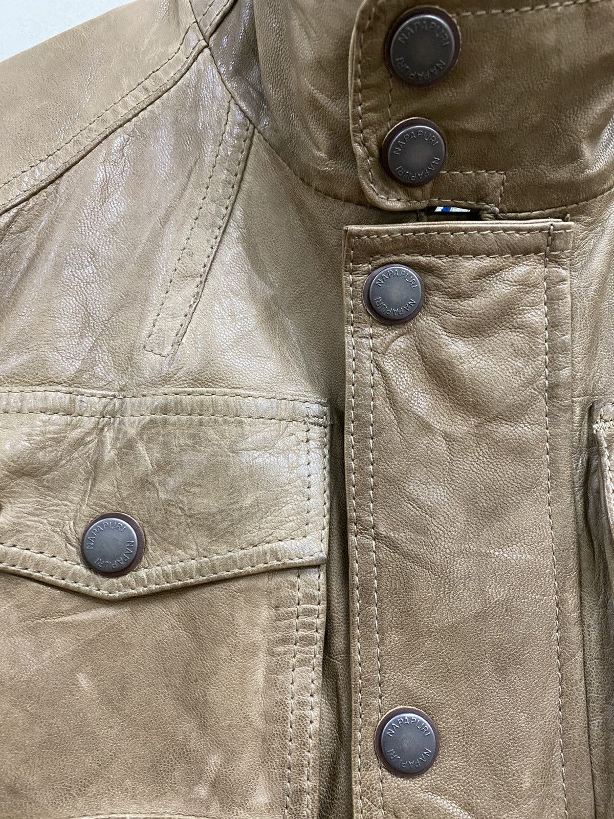 Napapijri Napapijri Geographic Leather Jacket Multipocket Size US M / EU 48-50 / 2 - 13 Thumbnail