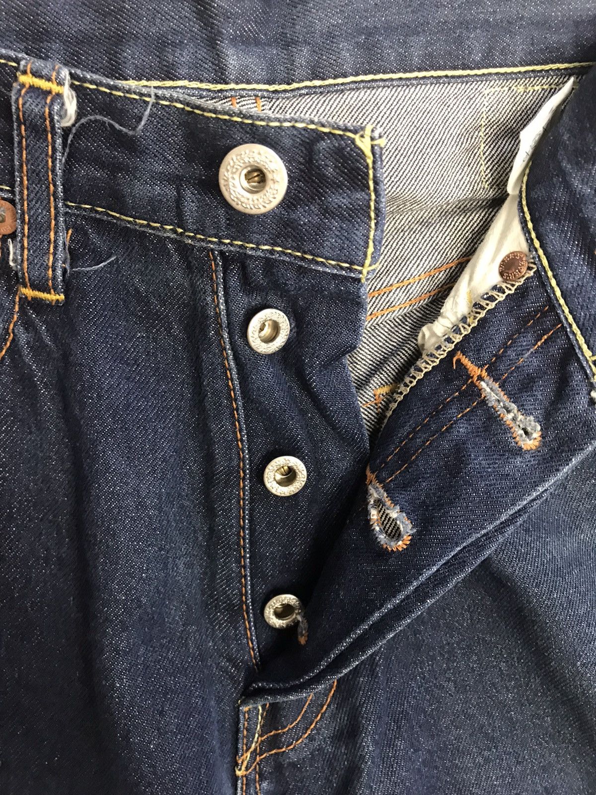 Japanese Brand Ever’s Selvedge Denim Jeans Buttonfly Buckleback Size US 29 - 5 Thumbnail