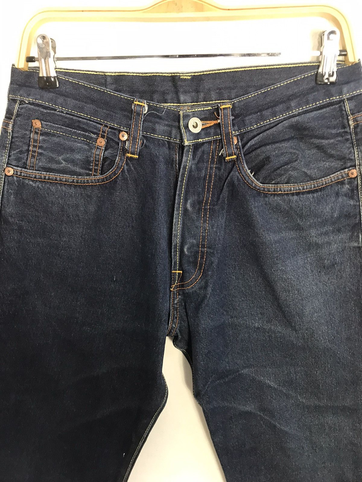 Japanese Brand Ever’s Selvedge Denim Jeans Buttonfly Buckleback Size US 29 - 3 Thumbnail