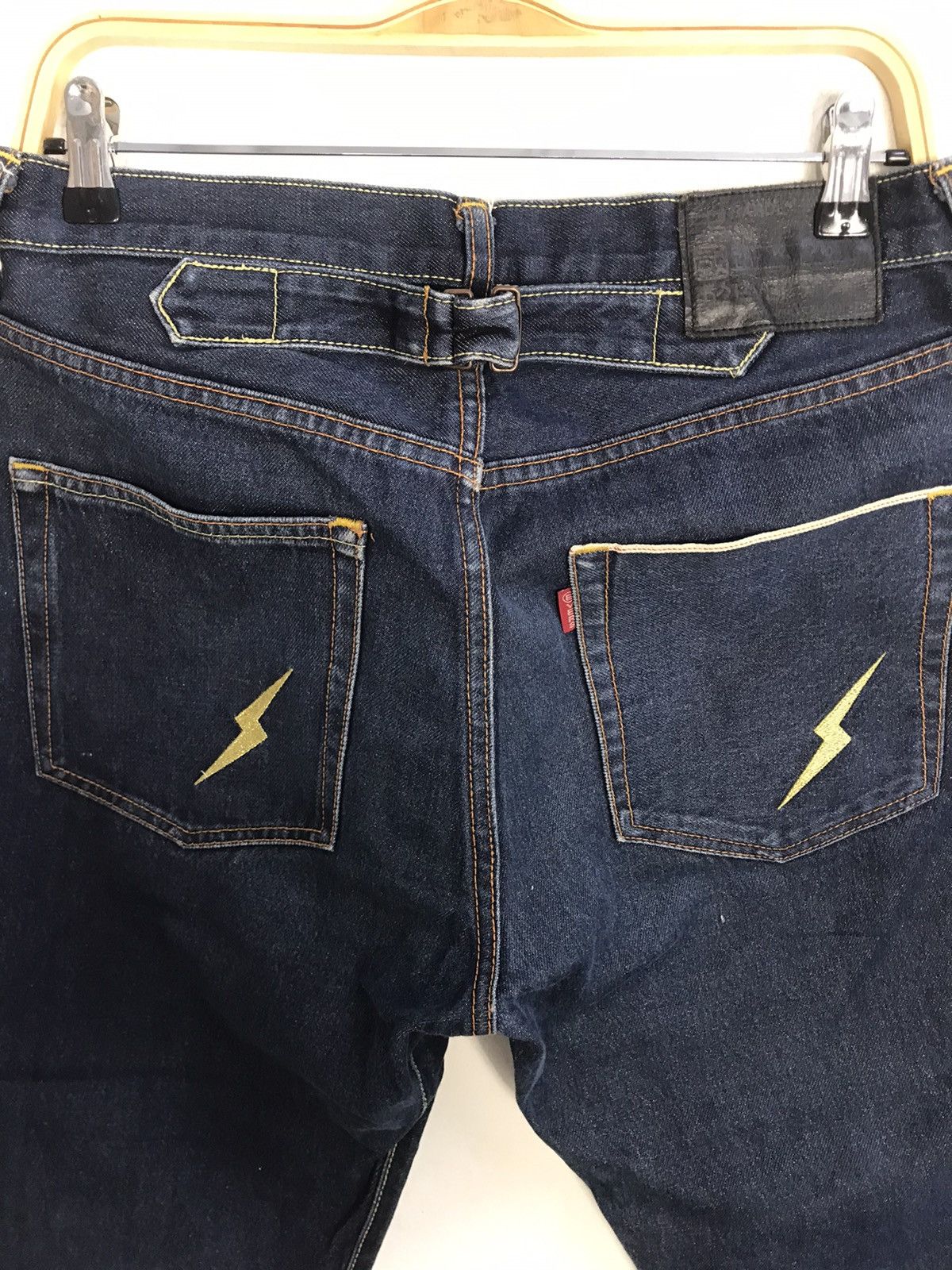 Japanese Brand Ever’s Selvedge Denim Jeans Buttonfly Buckleback Size US 29 - 4 Thumbnail