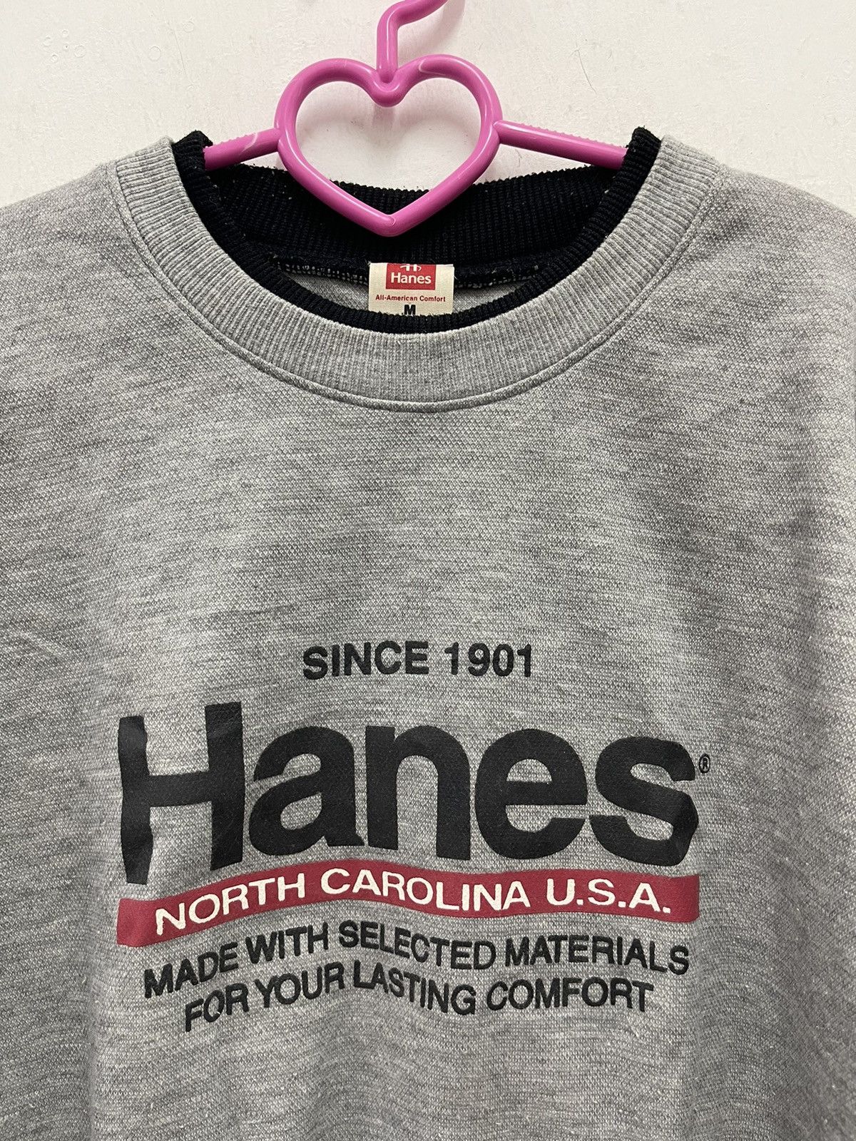 Hanes Rare Vintage HANES North Carolina USA Since 1901 Spell Out Size US M / EU 48-50 / 2 - 2 Thumbnail