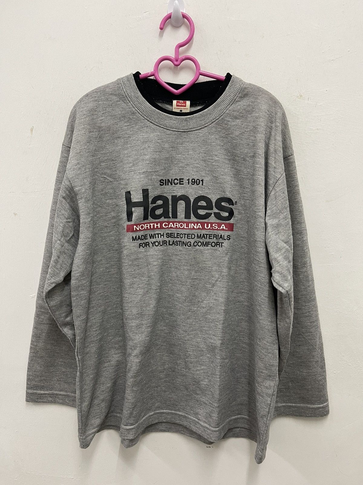 Hanes Rare Vintage HANES North Carolina USA Since 1901 Spell Out Size US M / EU 48-50 / 2 - 1 Thumbnail
