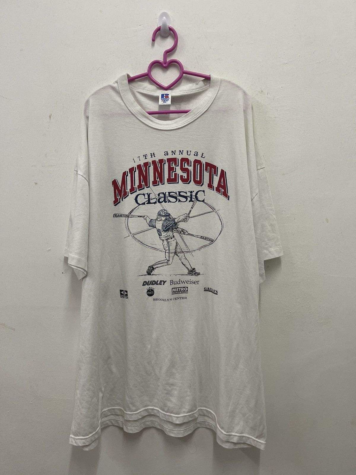 image of Made In USA x Mlb Vintage Minnesota Classic Easton Usa Baseball Shirt in White, Men's (Size 2XL)